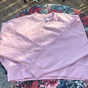 adidas Women's Pink Crew Neck fleece lined sweatshirt
